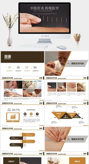 中药中医治病PPT模板ppt模版预览图