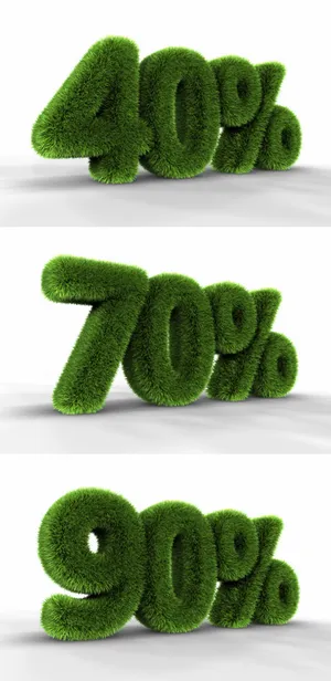 绿色折扣百分比数字