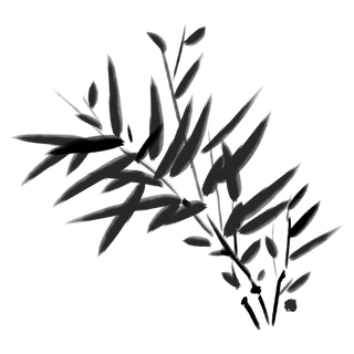 竹子水墨画中国风国画墨水书法竹子画