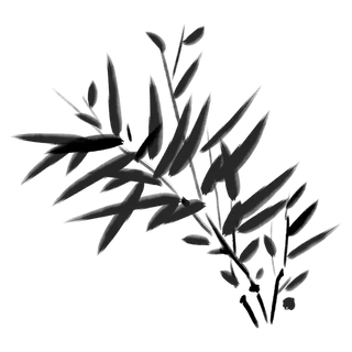 竹子水墨画中国风国画墨水书法竹子画