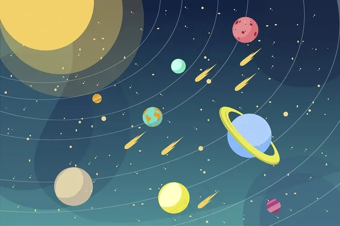可爱卡通星空天空宇宙太空星球星系背景