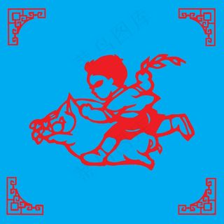 小孩剪纸 剪纸风元素