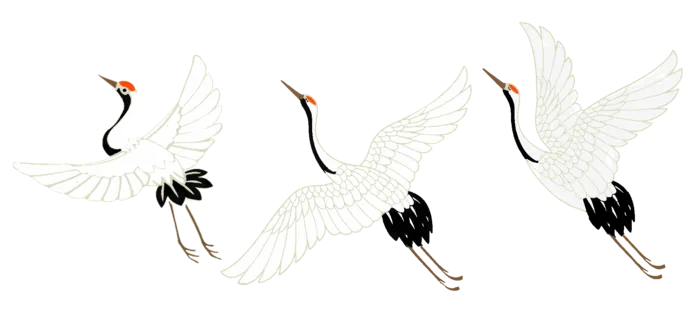 中国风古典中式国潮风手绘飞鹤图案仙鹤装饰素材PNG免抠插画元素