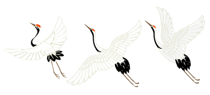 中国风古典中式国潮风手绘飞鹤图案仙鹤装饰素材PNG免抠插画元素