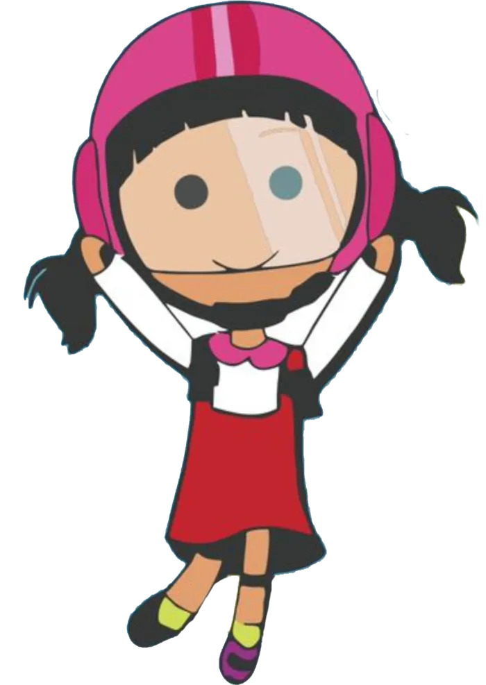 带头盔的小女孩