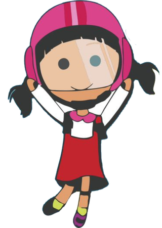 带头盔的小女孩