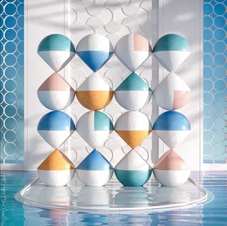 夏季游泳池背景