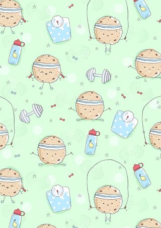 体育运动 柠檬水 跳绳哑铃