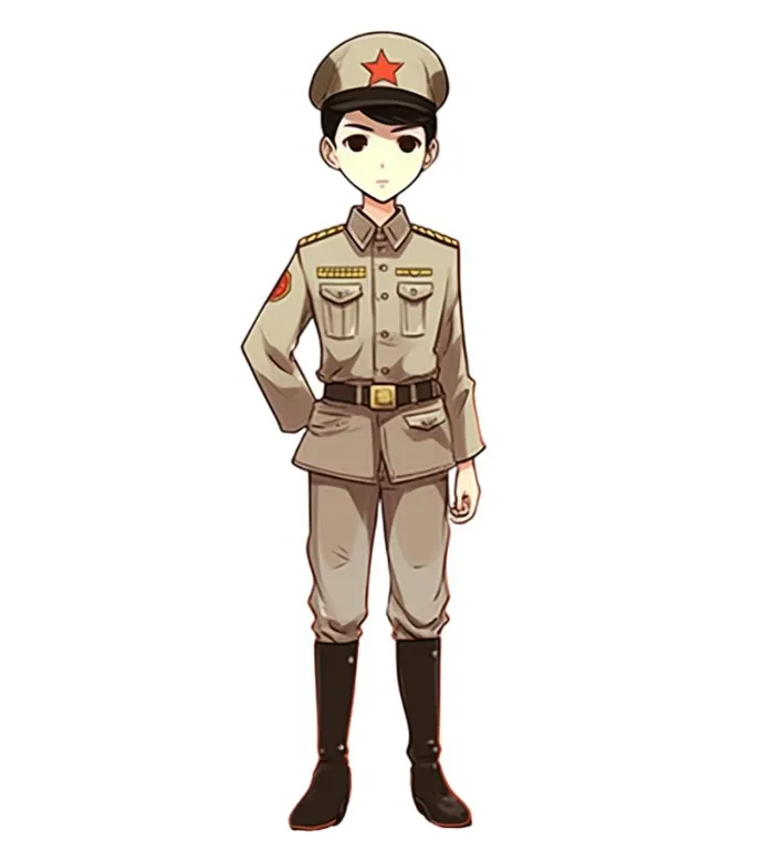 军人士兵卡通免抠(1024x1136)