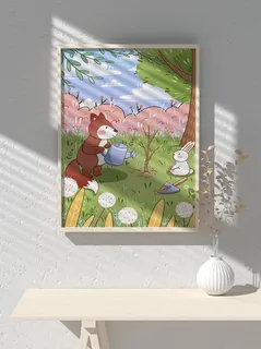 绿色创意公益植树节卡通312保护环境宣传插画