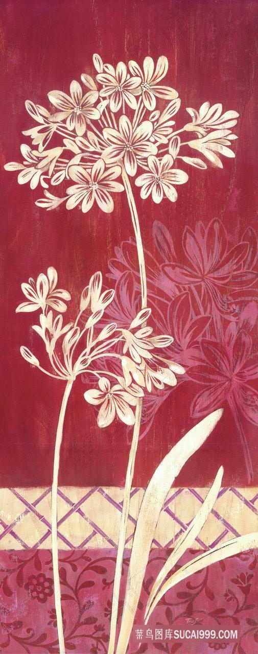 时尚唯美花卉简约插画