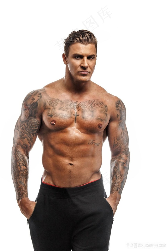 健美猛男摄影图片