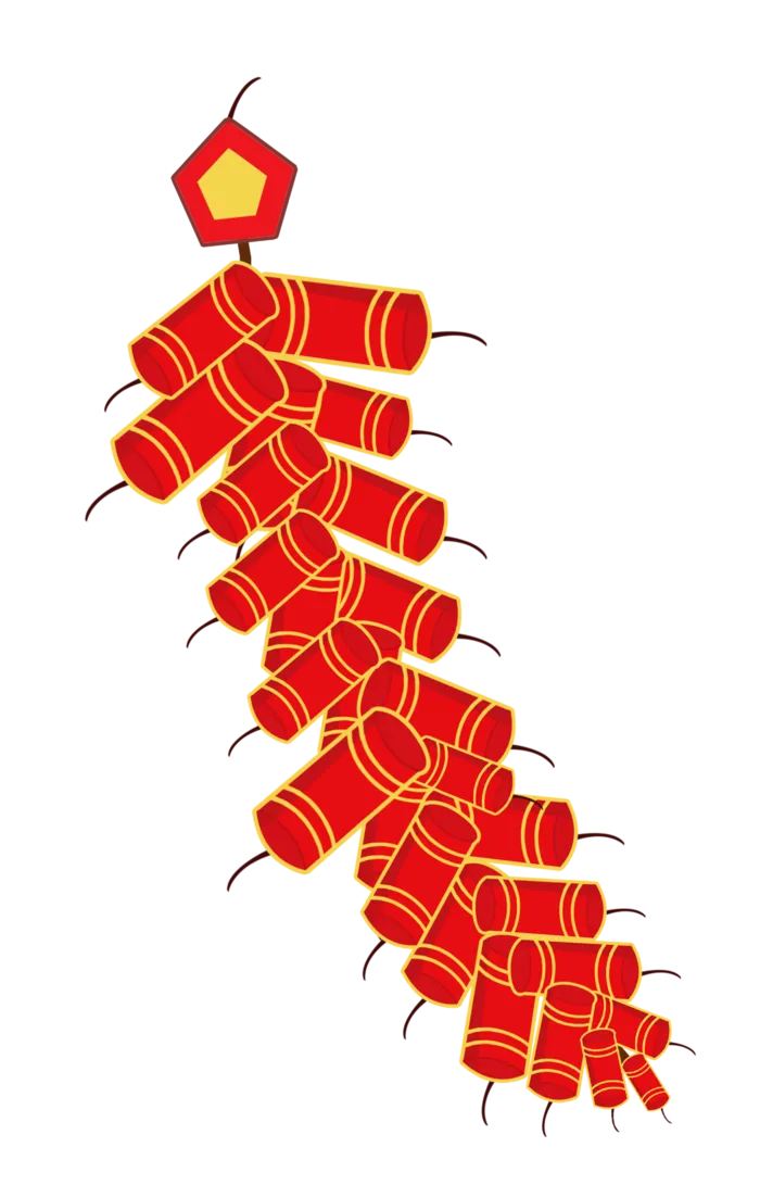 红色烟花爆竹免扣素材