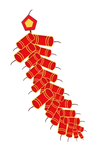 红色烟花爆竹免扣素材