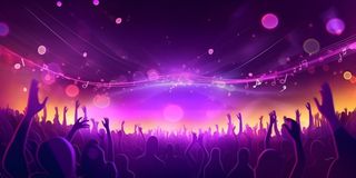 音乐会狂欢炫紫色背景