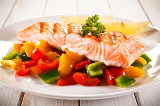 美味的三文鱼餐饮美食高清摄影