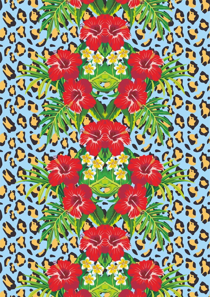 花卉图案高清插画