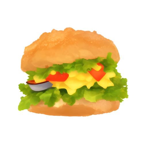 汉堡美食食物免抠(2048x2048)