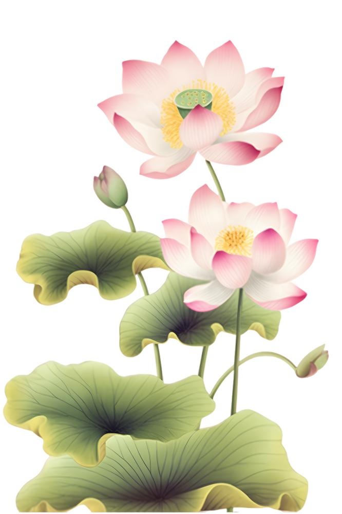 荷花荷叶莲花免抠(1266x1900)