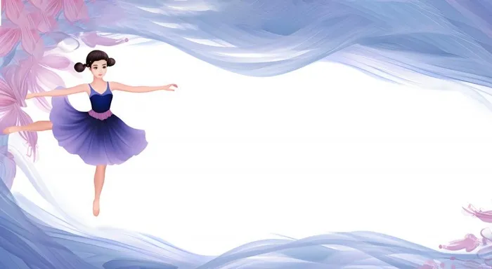 跳着舞的女孩子紫色背景(3000x1646)