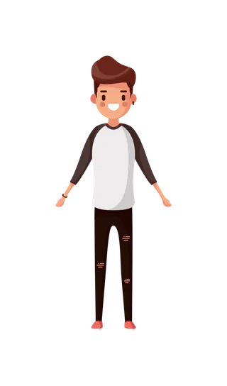 商务人士站着笑着正面素材