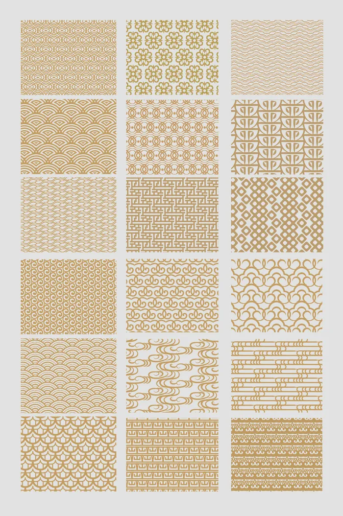 AI矢量中式花纹底纹ai矢量模版下载