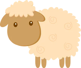 卡通绵羊线条画现代农业