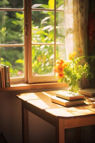 田园室内阳光桌椅