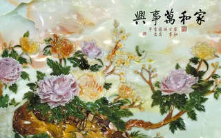 雕塑玉雕背景风景