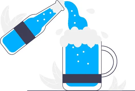 2.5d啤酒插画小图标素材