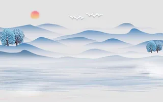 清新背景墙元素