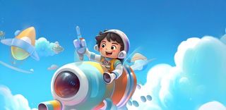 宇航员太空宇宙插画海报素材背景