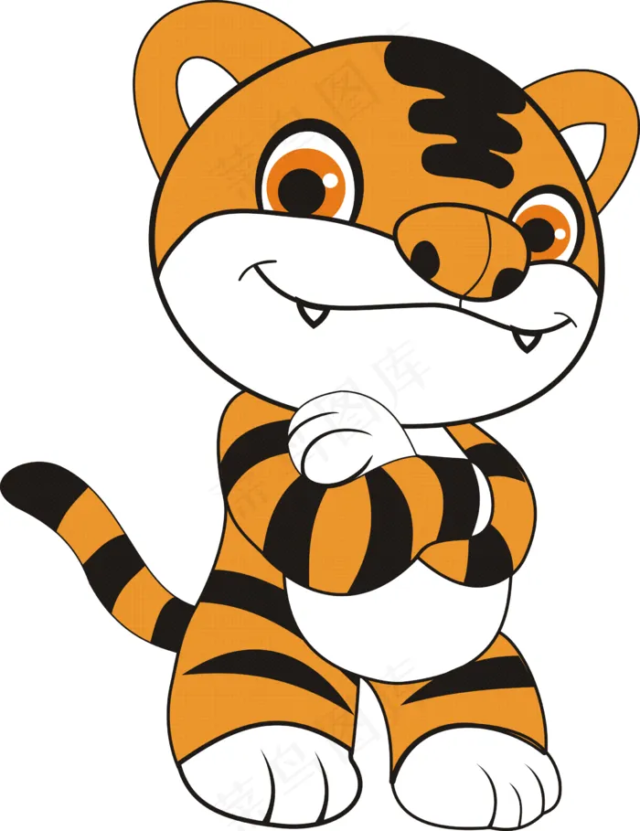卡通的小老虎