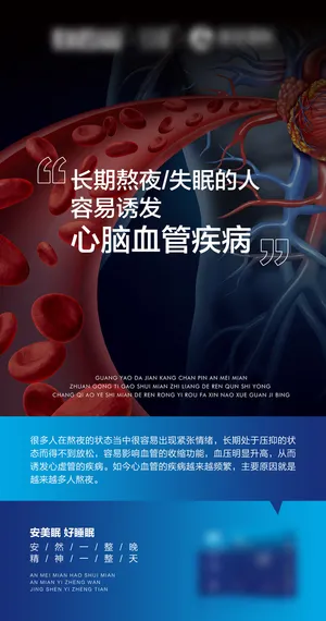 长期熬夜失眠的危害系列海报