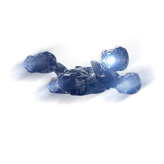 蓝色太空飞船喷射发射科技kv主视觉