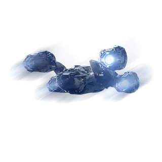 蓝色太空飞船喷射发射科技kv主视觉