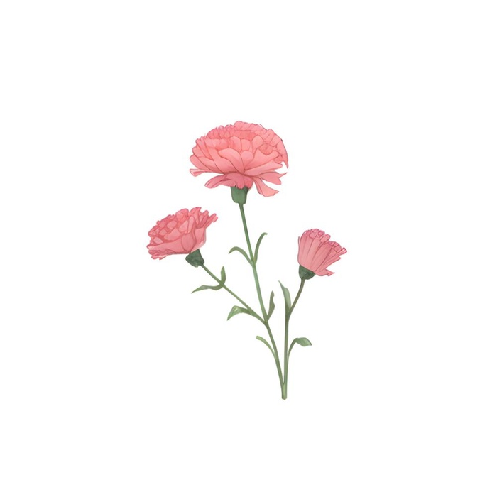 母亲节康乃馨花免抠(2048x2048)