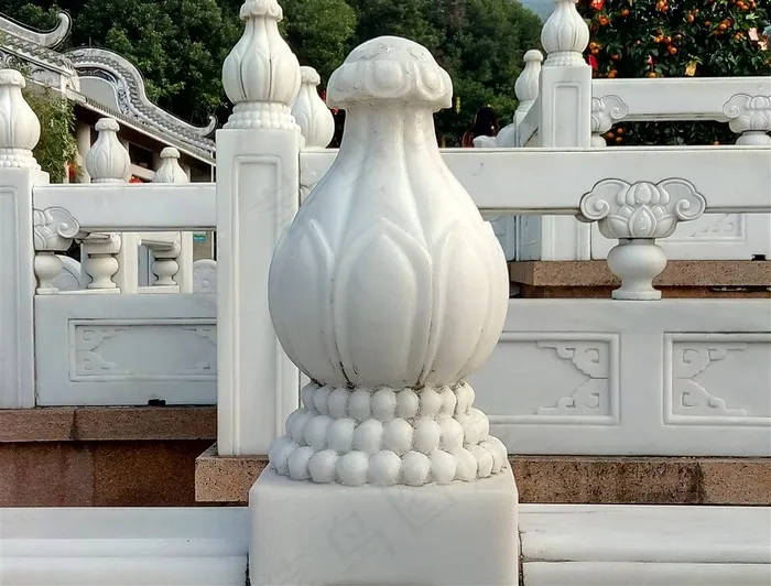汉白玉石雕柱头