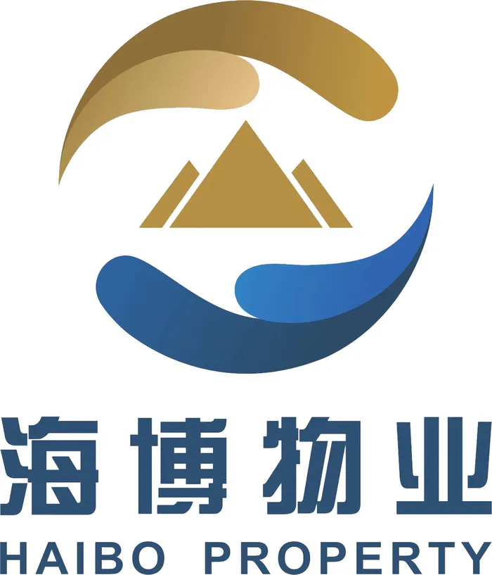 海博logo山物业蓝色psd模版下载