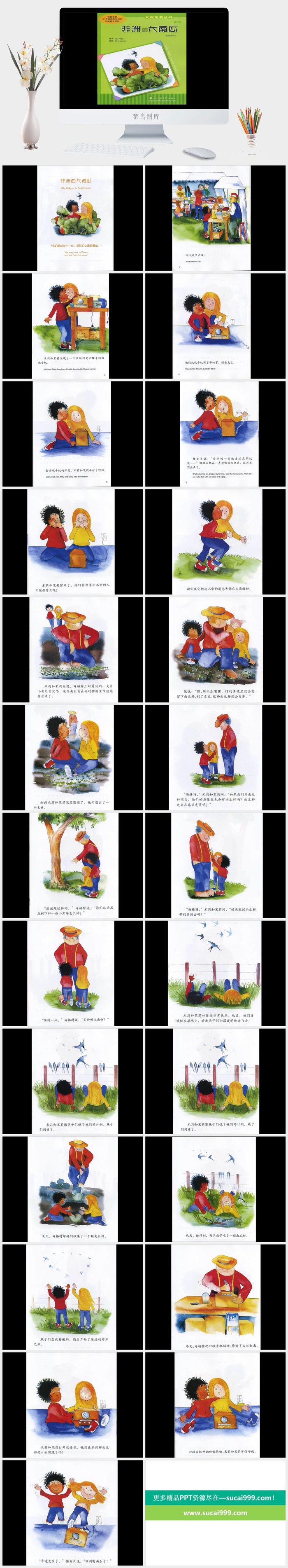 非洲的大南瓜幼儿园绘本故事ppt模版