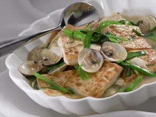 CXC02224韭菜沙白煮豆腐