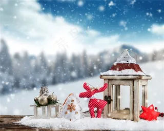 唯美冬季圣诞装饰图片