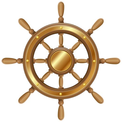 PNG船轮舵免抠(600x600)