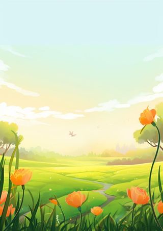 绿色清新户外草地背景