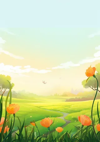 绿色清新户外草地背景