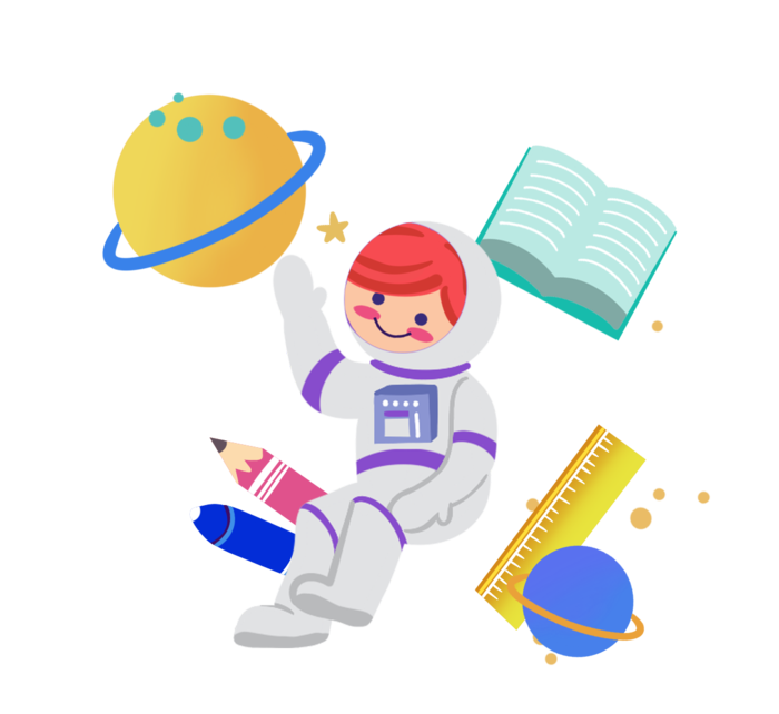 手绘卡通学习星球教育插画_元素