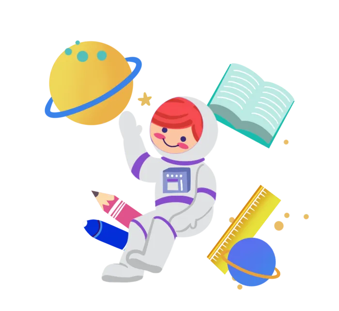 手绘卡通学习星球教育插画_元素