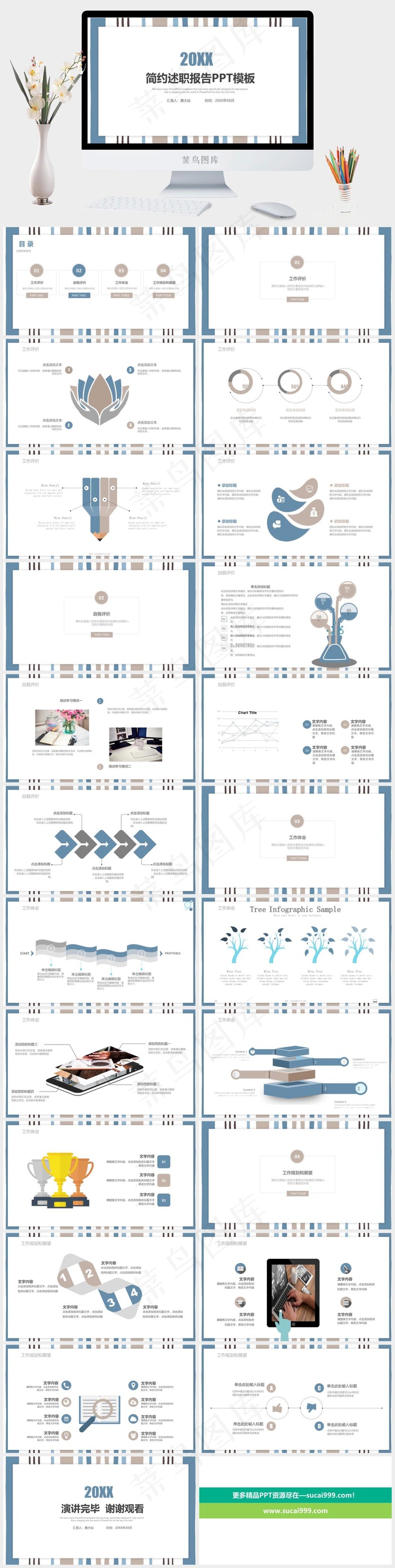 展望
白色营销PPT模板