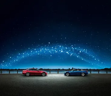 超高清大众汽车情人节夜空广告图