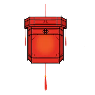 卡通手绘灯笼中秋节元宵节花灯新年海报元素PNG免扣PS素材